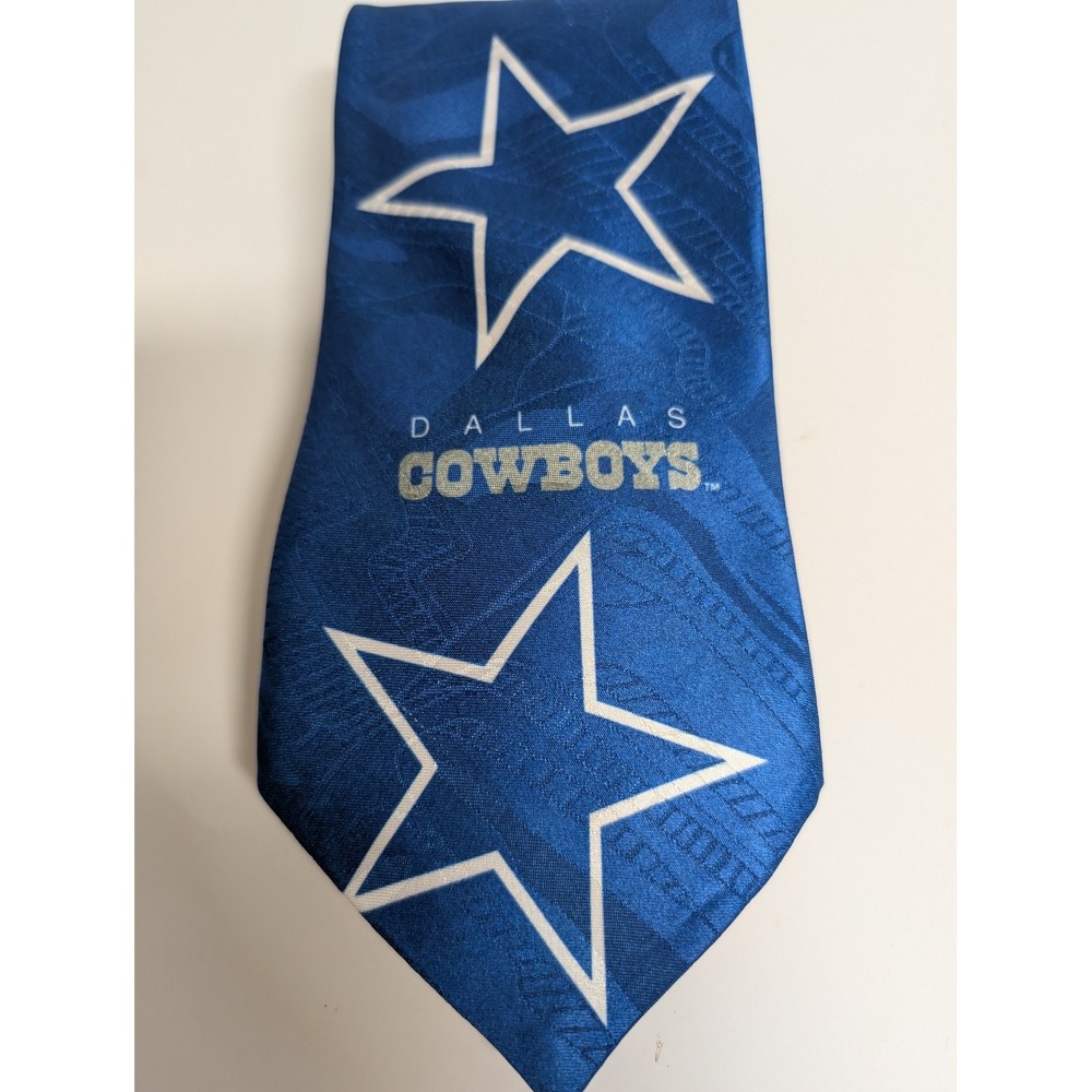 Vintage Dallas Cowboys Tie Mens NFL Football Ralph Marlin 90s Polyester Star